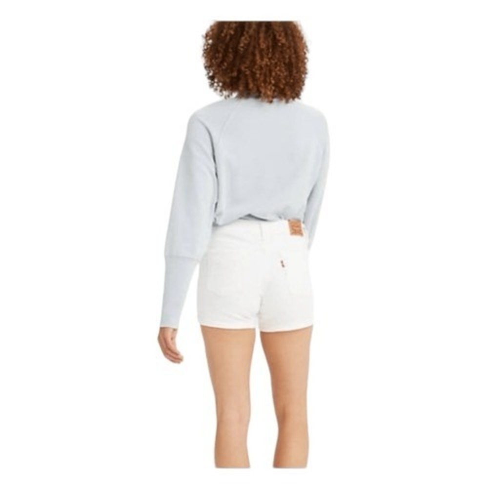Levi's‎ 515 High Rise Jean Shorts Chalk White Denim Short Length 14 - Picture 3 of 9